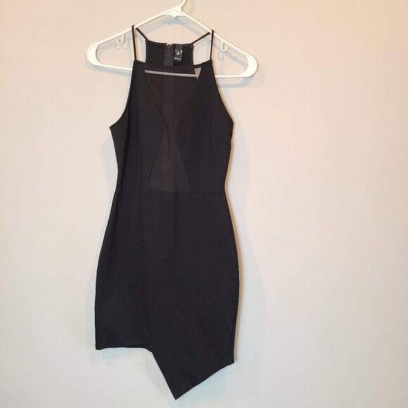 Windsor Mini Dress Black LBD Extra Small Mesh Chest - Picture 1 of 9